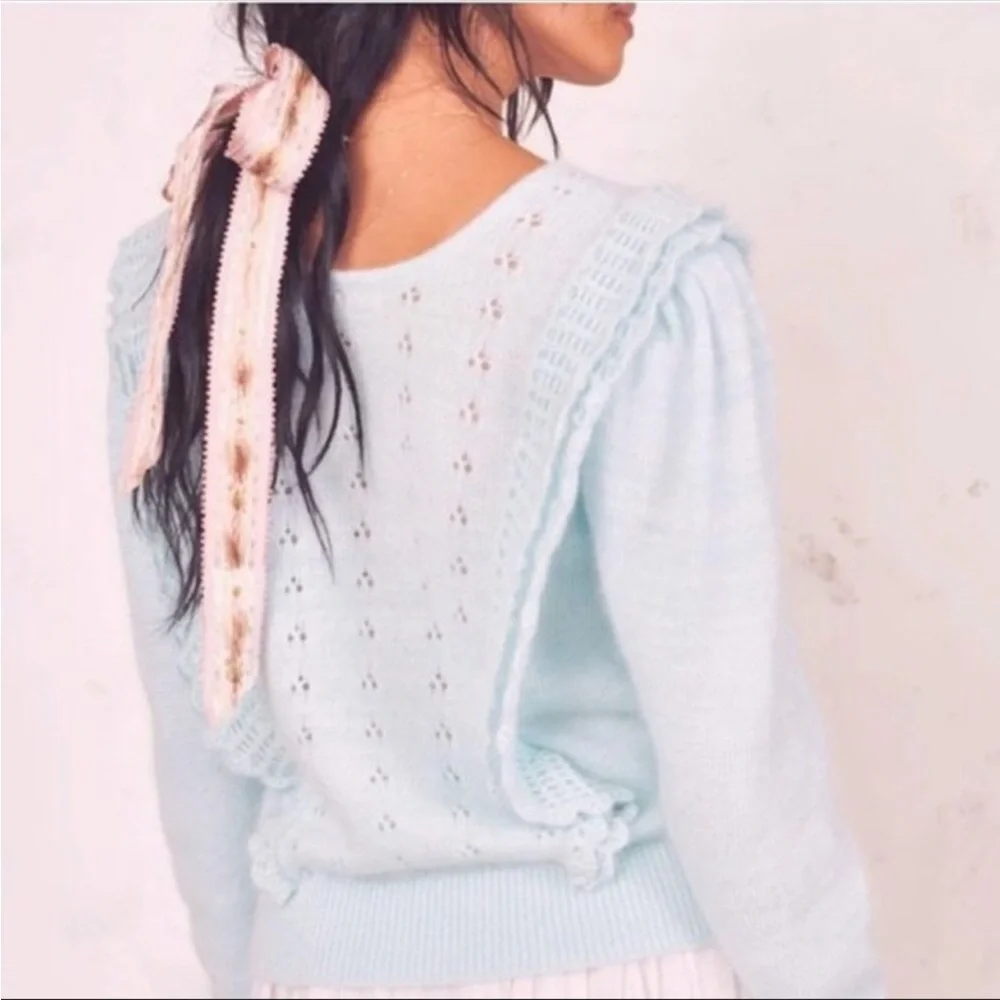 Trade/sell Loveshackfancy Jasmine Sweater XS EUC🦄🌈🌺 - Picture 1 of 8